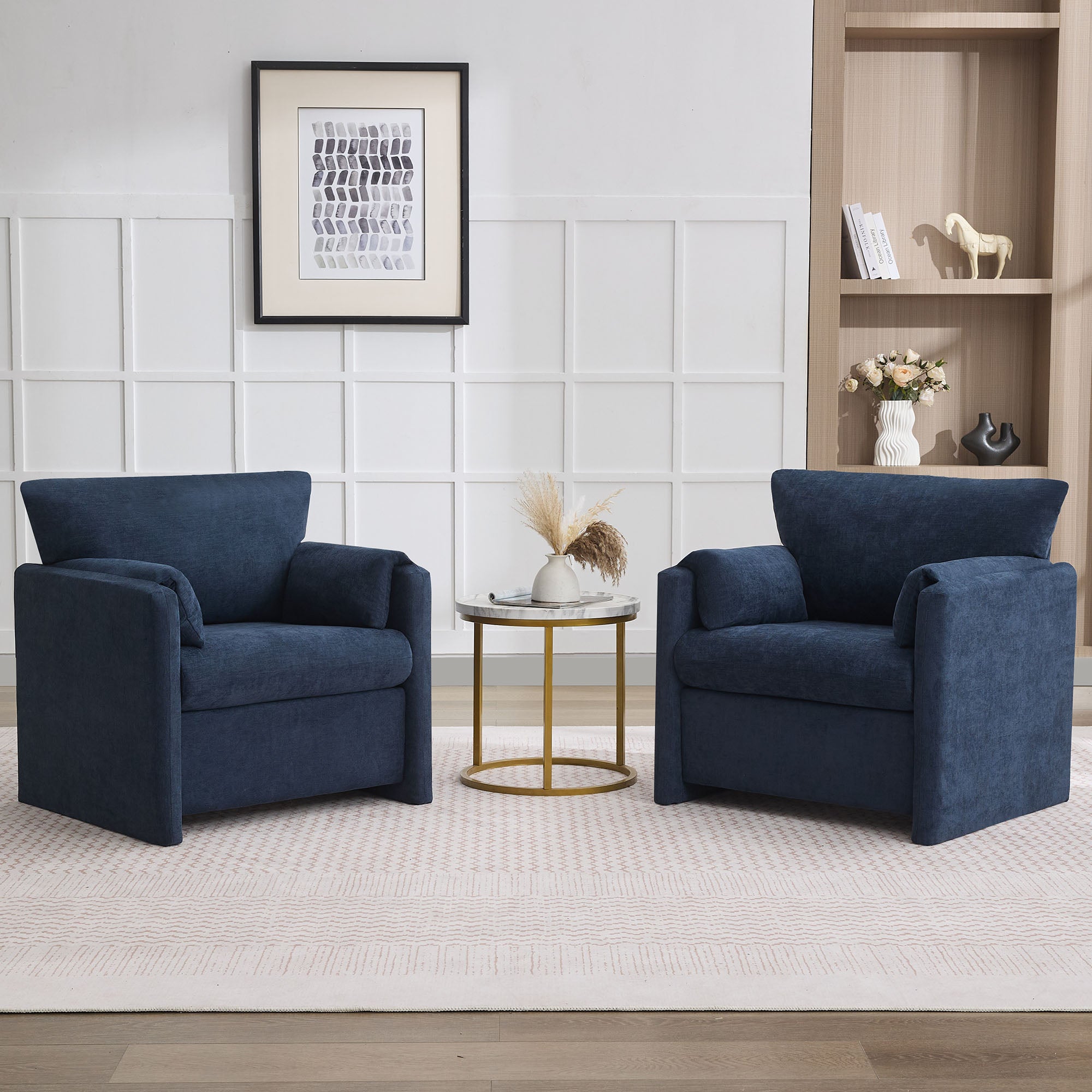 Oversized Accent Chair for Living Room，Blue
