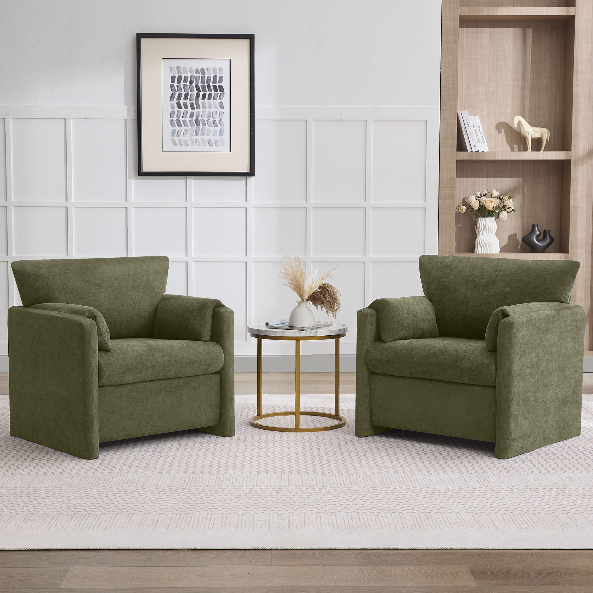 Oversized Accent Chair for Living Room，Green