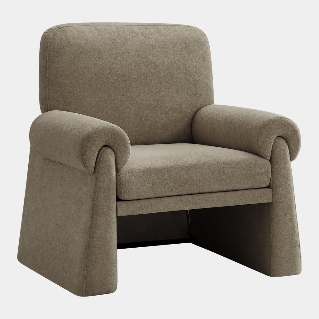 Oversized Accent Chair，Taupe