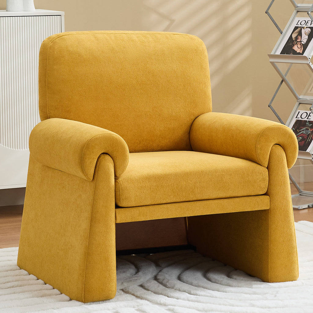 Oversized Accent Chair，Yellow
