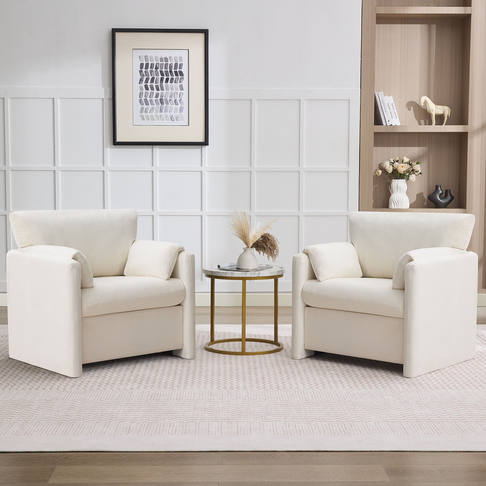 Oversized Accent Chair for Living Room，Beige
