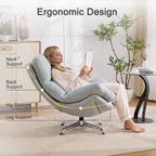 Swivel Oversized Accent Chair，Blue