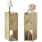 HASLE Narrow Nightstands, Oak, Set of 2