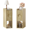HASLE Narrow Nightstands, Oak, Set of 2