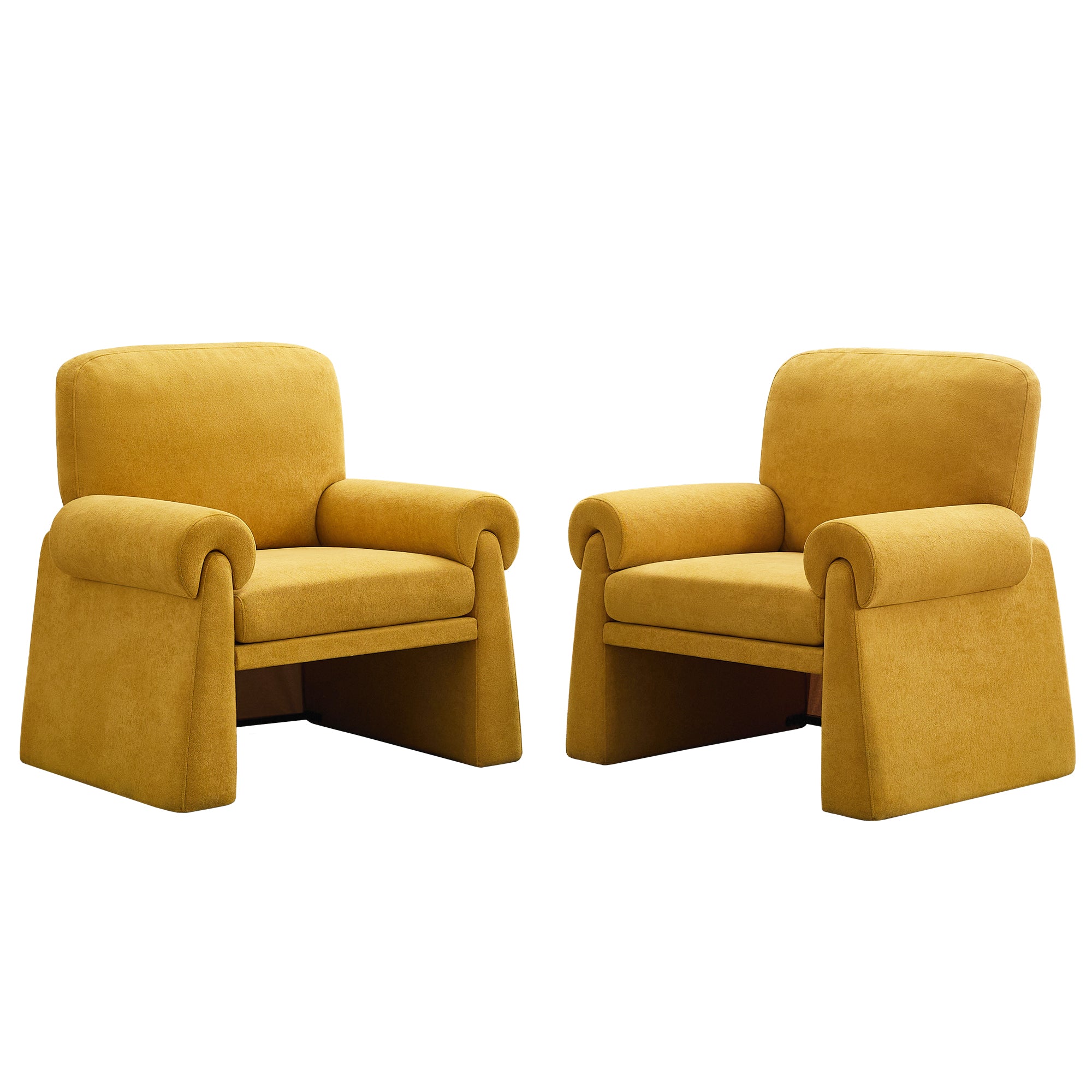 Oversized Accent Chair，Yellow