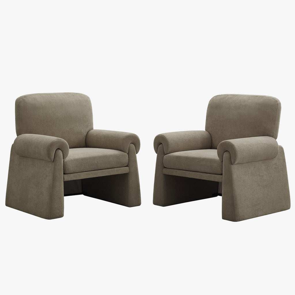 Oversized Accent Chair，Taupe