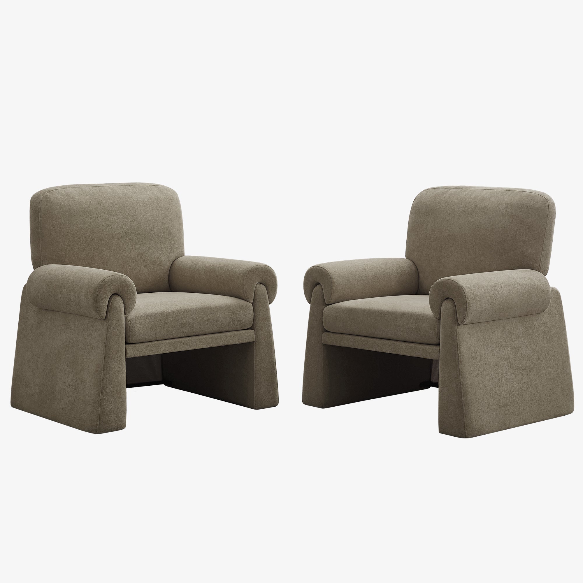 Oversized Accent Chair，Taupe