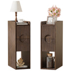 HASLE Narrow Nightstands, White, Set of 2