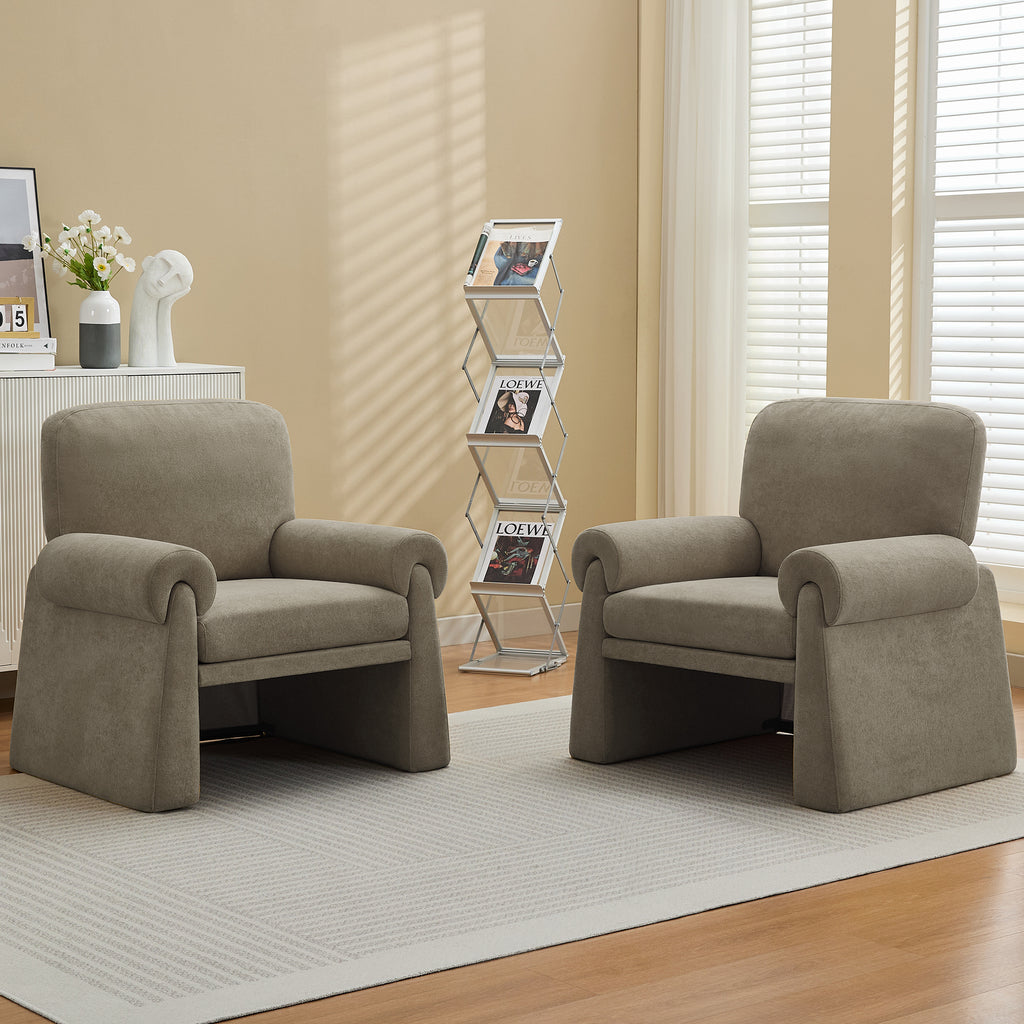Oversized Accent Chair，Taupe