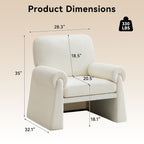 Oversized Accent Chair，Beige