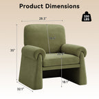 Oversized Accent Chair，Green