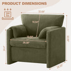 Oversized Accent Chair for Living Room，Green