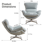 Swivel Oversized Accent Chair，Blue