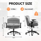Criss Cross Chair with Flip-up Arms，Gray