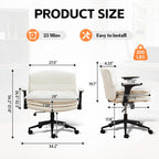 Criss Cross Chair with Flip-up Arms，Beige