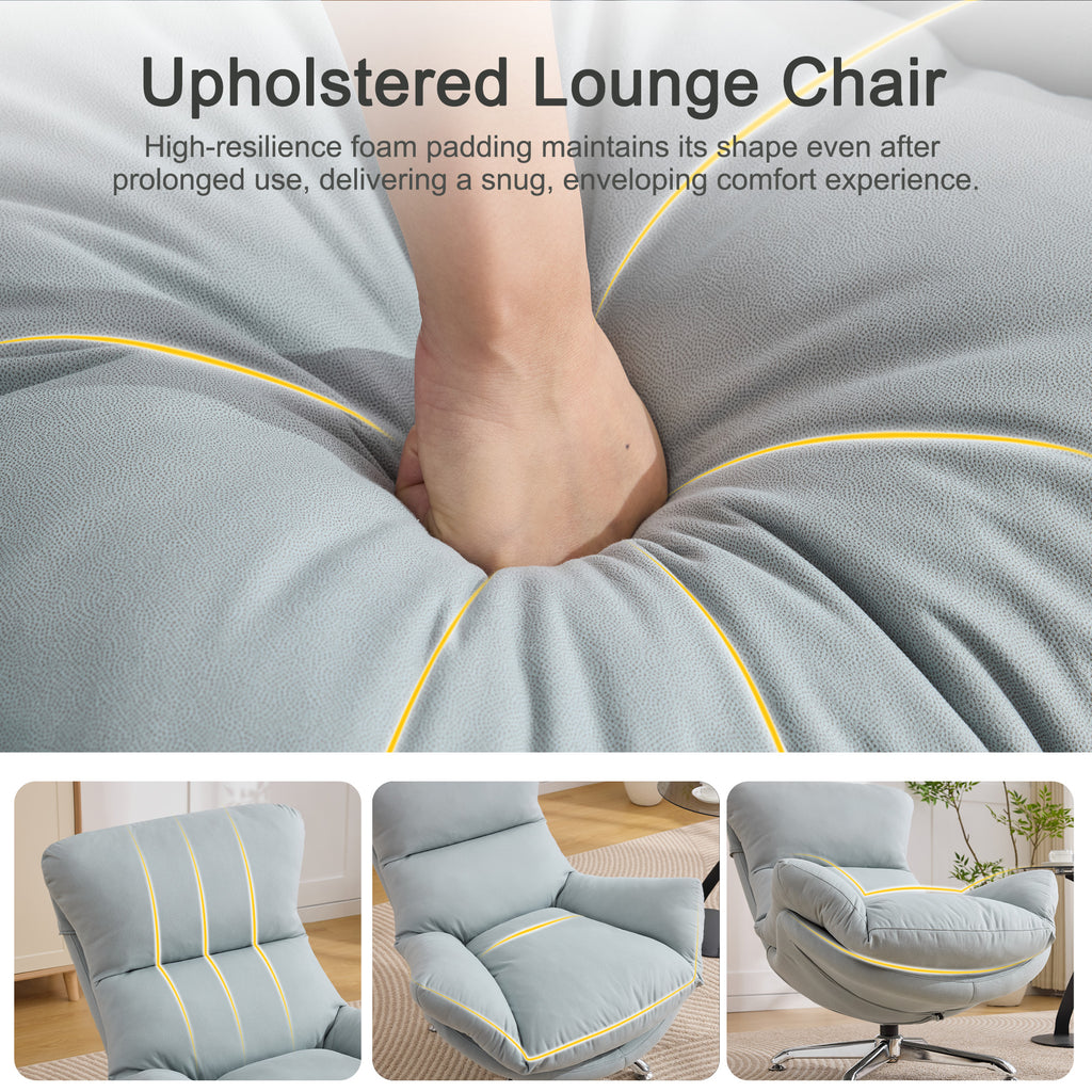 Swivel Oversized Accent Chair，Blue
