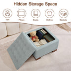 Square Storage Ottoman, 24 Inch
