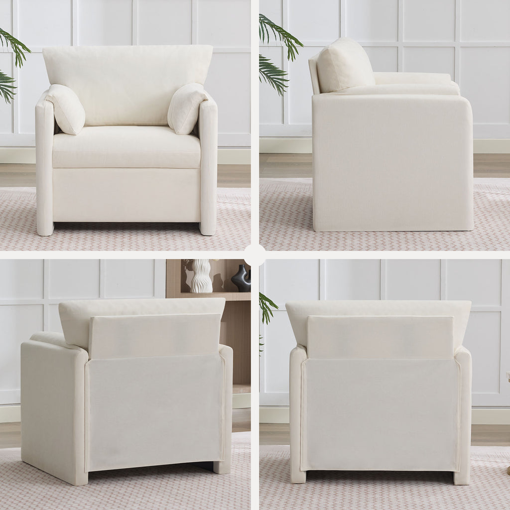 Oversized Accent Chair for Living Room，Beige