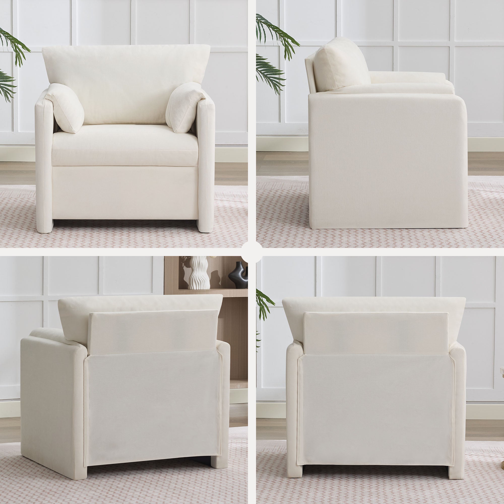 Oversized Accent Chair for Living Room，Beige