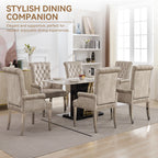 Velvet Dining Chair with Arms，Taupe
