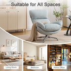Swivel Oversized Accent Chair，Blue