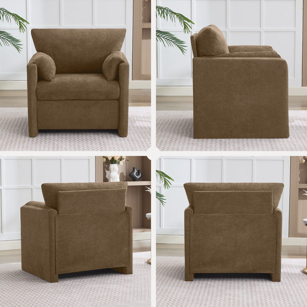 Oversized Accent Chair for Living Room，Brown