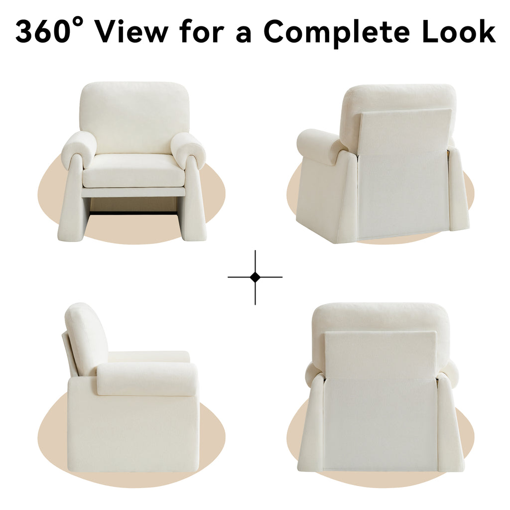 Oversized Accent Chair，Beige
