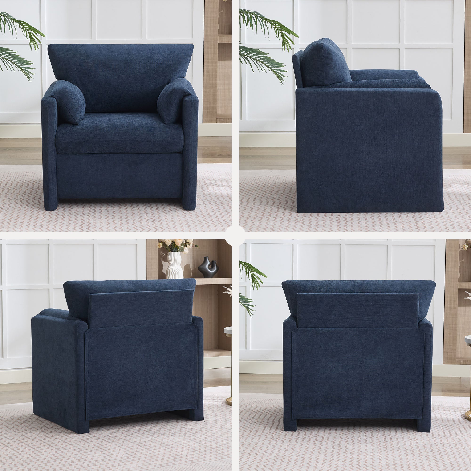 Oversized Accent Chair for Living Room，Blue