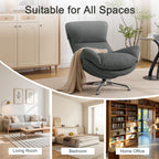 Swivel Oversized Accent Chair，Gray