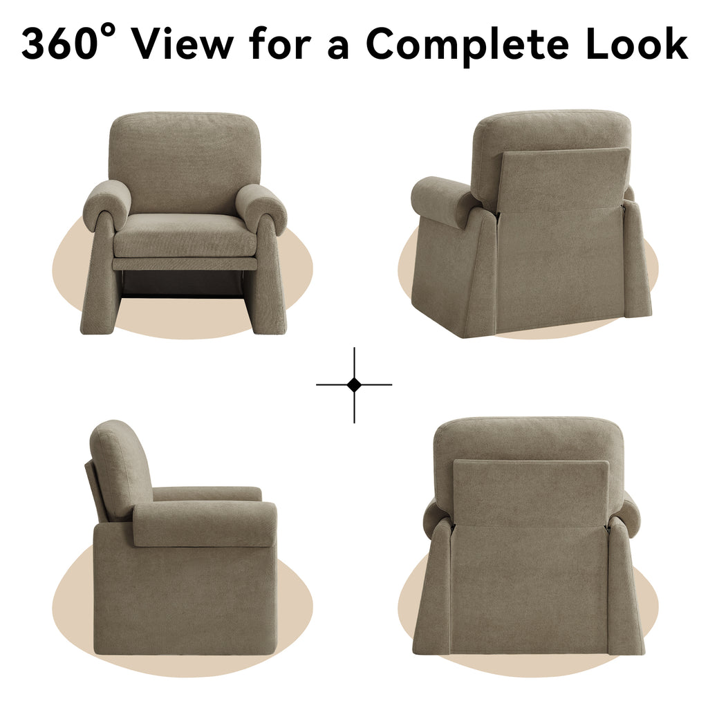 Oversized Accent Chair，Taupe