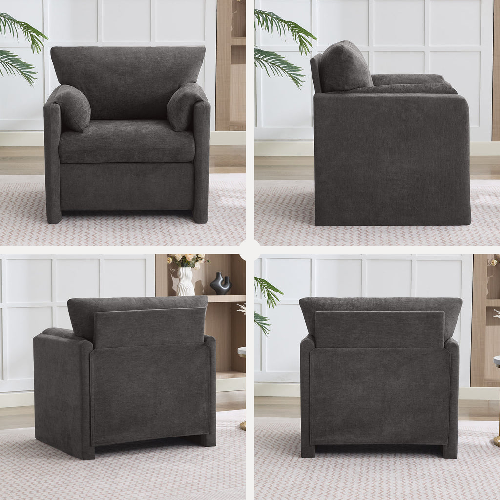 Oversized Accent Chair for Living Room，Dark Gray