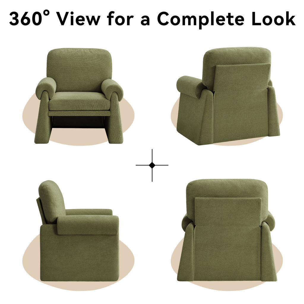 Oversized Accent Chair，Green